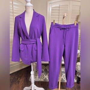 New York & Company Purple Blazer and Pant Set